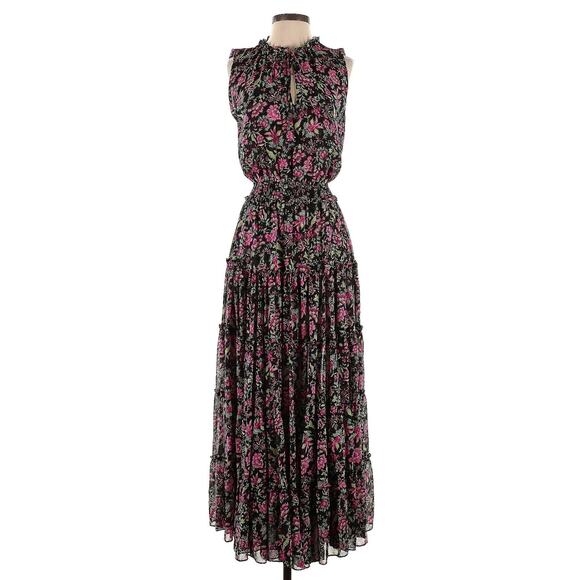 Misa Los Angeles Hollen Dress in Flora Fuchsia - Picture 4 of 6